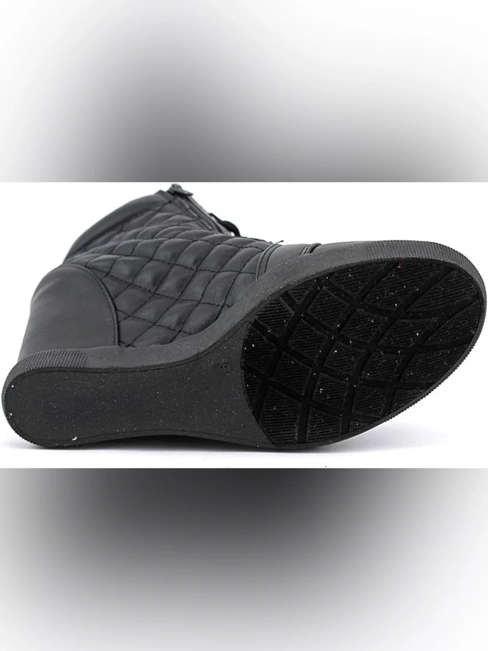 Madden Girl Women's Baaxter Round Toe Fashion Sneakers Quilted Wedge Black 8